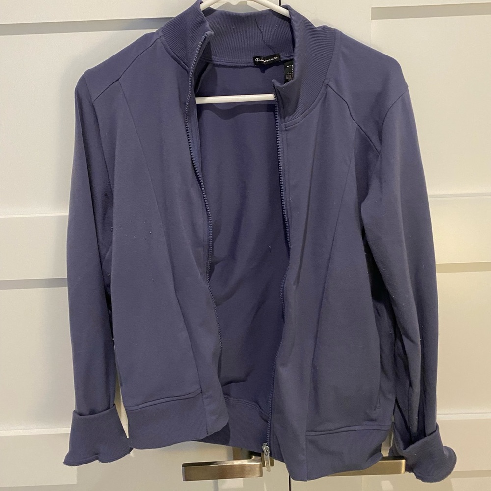 Blue champion elite zipper up size small